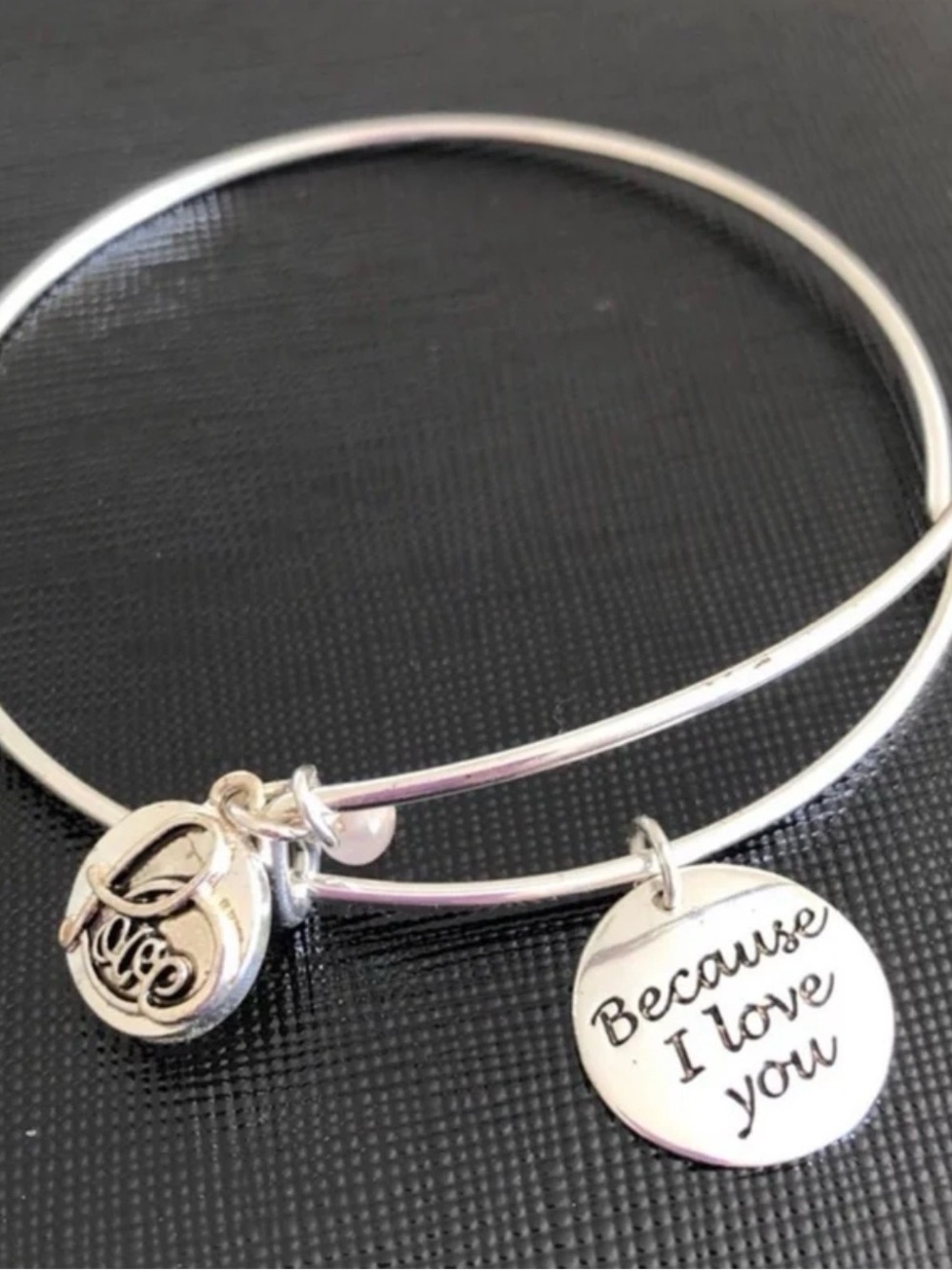NWT LOVE SILVER CHARMS BRACELET (Junior)